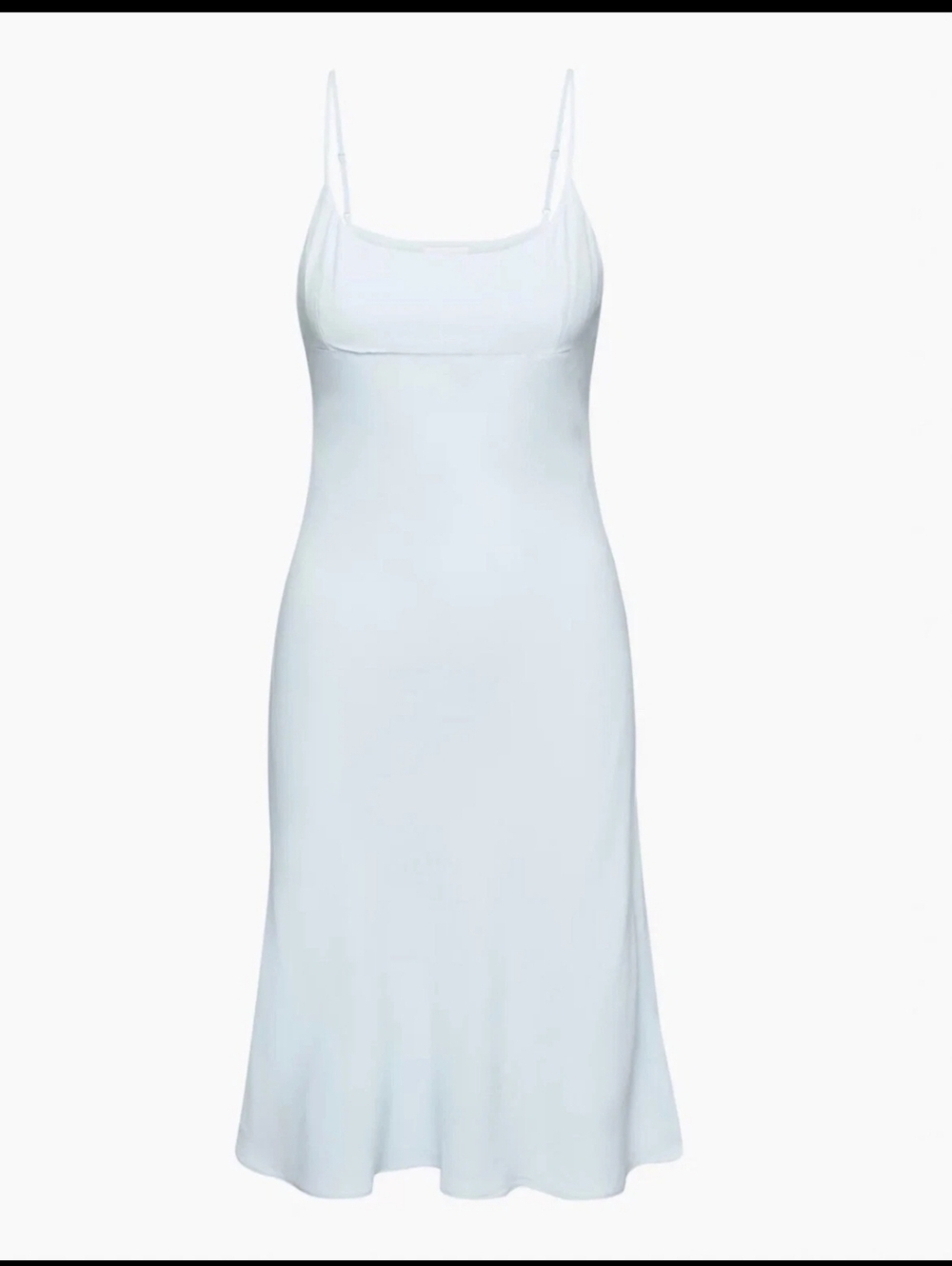 Aritzia Sunday Best Maude Pale Blue Slip midi Dress Cowl Neckline in Fluid Blue